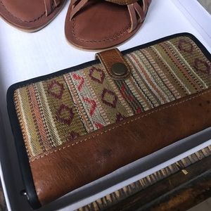 Himalayan Woven and Leather Wallet